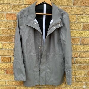 Canali Rain & Wind Tech Wool Silk Jacket Gray